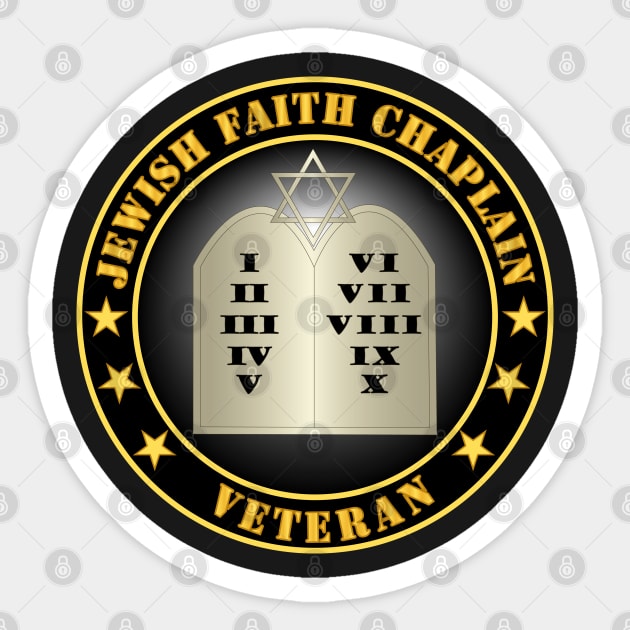 Jewish Faith Chaplain Veteran Sticker by twix123844